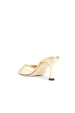 Jimmy Choo Skye 70 Sandal in Gold, view 3, click to view large image.