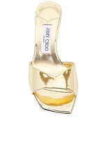 Jimmy Choo Skye 70 Sandal in Gold, view 4, click to view large image.