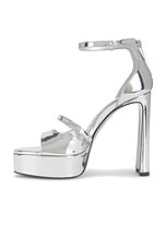 Jimmy Choo Claressa 125 Sandal in Silver, view 5, click to view large image.