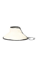 Janessa Leone Odette Packable Visor in Bleach, view 2, click to view large image.