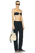 Janessa Leone Cami Scrunch Bag in Black, view 2, click to view large image.
