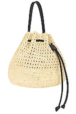 Janessa Leone Cami Scrunch Bag in Black, view 5, click to view large image.