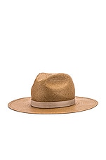 Janessa Leone Adriana Hat in Brown, view 2, click to view large image.