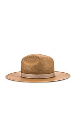 Janessa Leone Adriana Hat in Brown, view 3, click to view large image.