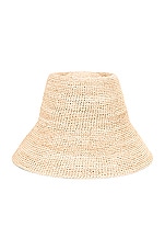 Janessa Leone Felix Packable Hat in Natural, view 2, click to view large image.