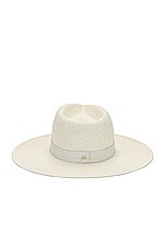 Janessa Leone Zoe Packable Hat in Bleach, view 2, click to view large image.