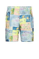JOHN ELLIOTT Practice Shorts in Super Bloom Grid, view 2, click to view large image.
