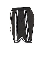 JOHN ELLIOTT Vintage Varsity Shorts in Black, view 3, click to view large image.