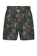 JOHN ELLIOTT Practice Shorts in Forest Floral, view 1, click to view large image.