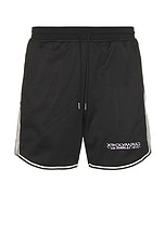 JOHN ELLIOTT x Olympics Los Angeles Shorts in Black & Grey, view 1, click to view large image.