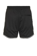 JOHN ELLIOTT x Olympics Los Angeles Shorts in Black & Grey, view 2, click to view large image.