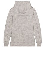 JOHN ELLIOTT Cashmere Fleece Hooded Villian in Heather Grey, view 2, click to view large image.