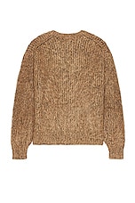 JOHN ELLIOTT Wool Mohair Crew in Camel, view 2, click to view large image.
