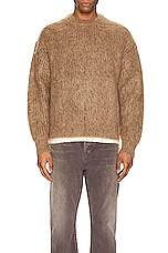 JOHN ELLIOTT Wool Mohair Crew in Camel, view 3, click to view large image.