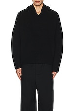 JOHN ELLIOTT Dakota Knit Poncho in Black, view 3, click to view large image.