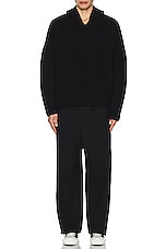 JOHN ELLIOTT Dakota Knit Poncho in Black, view 4, click to view large image.