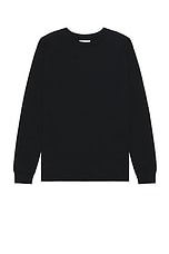 JOHN ELLIOTT Cotton Cashmere Pullover in Black, view 1, click to view large image.