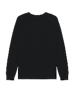 JOHN ELLIOTT Cotton Cashmere Pullover in Black, view 2, click to view large image.