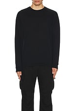 JOHN ELLIOTT Cotton Cashmere Pullover in Black, view 3, click to view large image.