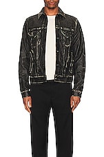 JOHN ELLIOTT Leather Thumper Jacket Type III Drifter in Black, view 3, click to view large image.