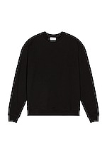 JOHN ELLIOTT Oversized Crewneck Pullover in Black, view 1, click to view large image.