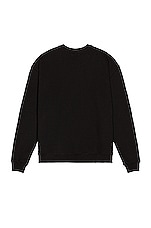 JOHN ELLIOTT Oversized Crewneck Pullover in Black, view 2, click to view large image.