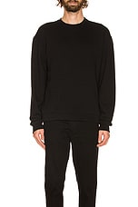 JOHN ELLIOTT Oversized Crewneck Pullover in Black, view 3, click to view large image.