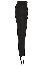 JOHN ELLIOTT Back Sateen Cargo Pants in Black, view 3, click to view large image.