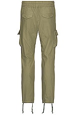 JOHN ELLIOTT Back Sateen Cargo Pants in Olive, view 2, click to view large image.