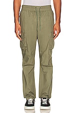 JOHN ELLIOTT Back Sateen Cargo Pants in Olive, view 3, click to view large image.