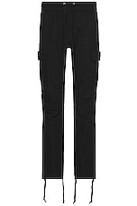 JOHN ELLIOTT Back Sateen Cargo Pants in Black, view 1, click to view large image.
