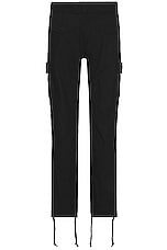 JOHN ELLIOTT Back Sateen Cargo Pants in Black, view 2, click to view large image.