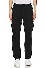 JOHN ELLIOTT Back Sateen Cargo Pants in Black, view 4, click to view large image.