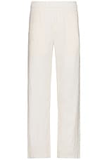 JOHN ELLIOTT Linen Easy Trouser in White, view 1, click to view large image.