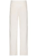 JOHN ELLIOTT Linen Easy Trouser in White, view 2, click to view large image.