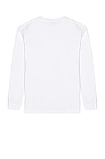 JOHN ELLIOTT Long Sleeve University Tee in White, view 2, click to view large image.