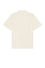 JOHN ELLIOTT Short Sleeve Cloak Button Up Shirt in Salt, view 2, click to view large image.