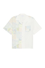 JOHN ELLIOTT Camp Shirt in Super Bloom Grid, view 1, click to view large image.