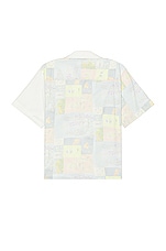 JOHN ELLIOTT Camp Shirt in Super Bloom Grid, view 2, click to view large image.