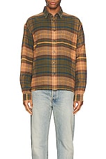 JOHN ELLIOTT Hemi Oversized Shirt in Check, view 3, click to view large image.
