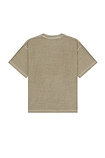 JOHN ELLIOTT Reversed Cropped Ss Tee in Washed Oak, view 2, click to view large image.
