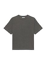 JOHN ELLIOTT Reversed Cropped Ss Tee in Washed Black, view 1, click to view large image.