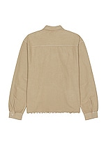JOHN ELLIOTT Hemi Oversized Shirt Solid in Tan, view 2, click to view large image.