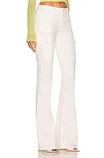 JOHN ELLIOTT Low Rise Boot Cut Cargo Pant in Salt, view 2, click to view large image.