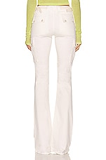JOHN ELLIOTT Low Rise Boot Cut Cargo Pant in Salt, view 3, click to view large image.