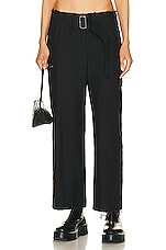 JOHN ELLIOTT Belted Pant in Black, view 1, click to view large image.