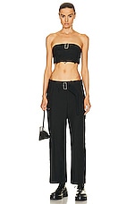 JOHN ELLIOTT Belted Pant in Black, view 4, click to view large image.