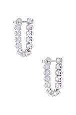 Jordan Road Jewelry Natalie Earrings in 18k Rhodium Plated Brass, view 1, click to view large image.