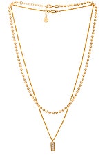 Jordan Road Jewelry Rendezvous Necklace Stack in 18k Gold Plated Brass, view 1, click to view large image.
