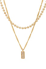 Jordan Road Jewelry Rendezvous Necklace Stack in 18k Gold Plated Brass, view 2, click to view large image.